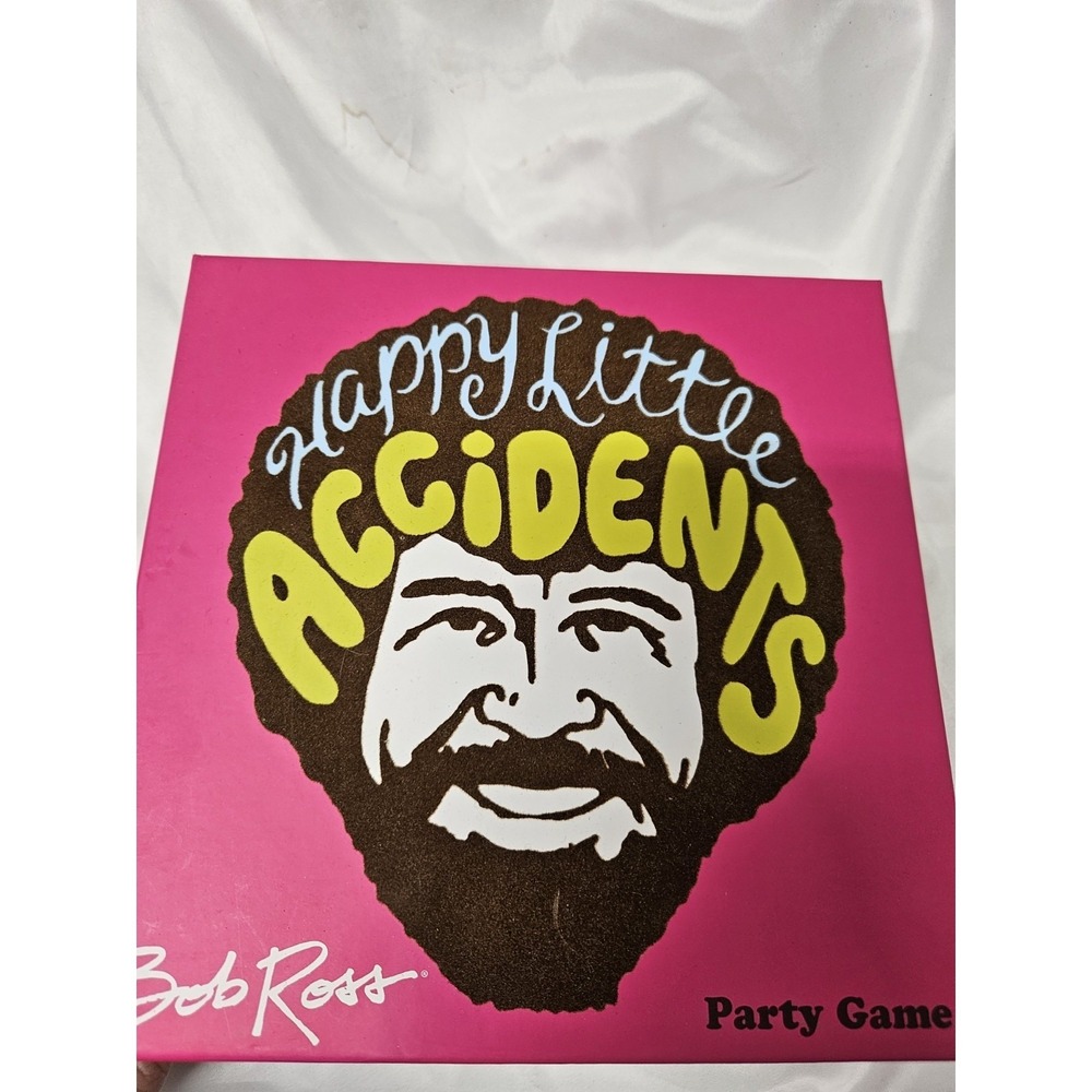 Bob Ross Happy Little Accidents Party Game Creative Drawing 3-6 Players Ages 10+